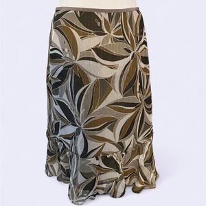 Japanese Meo Print Floral Motif Design Skirt